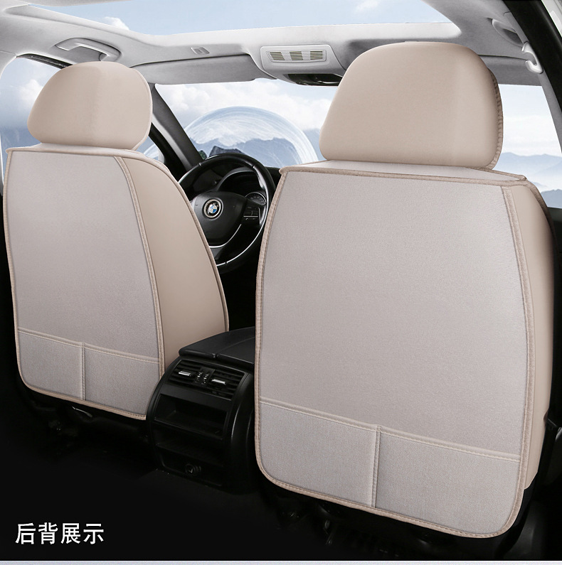 One-piece consignment cross-style linen car seat cushions, wear-resistant, dirt-resistant, all-season universal, full-body seat covers, car seat covers pic 19