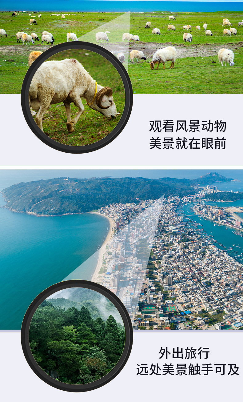 New binoculars 500×25 high-magnification high-definition fishing portable concert viewing glasses that can be taken with a mobile phone pic 18