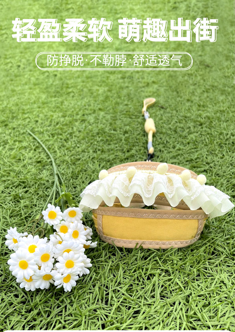 防挣脱狗狗牵引绳外出遛猫遛狗专用牵引绳子宠物用品可调节胸背带详情1