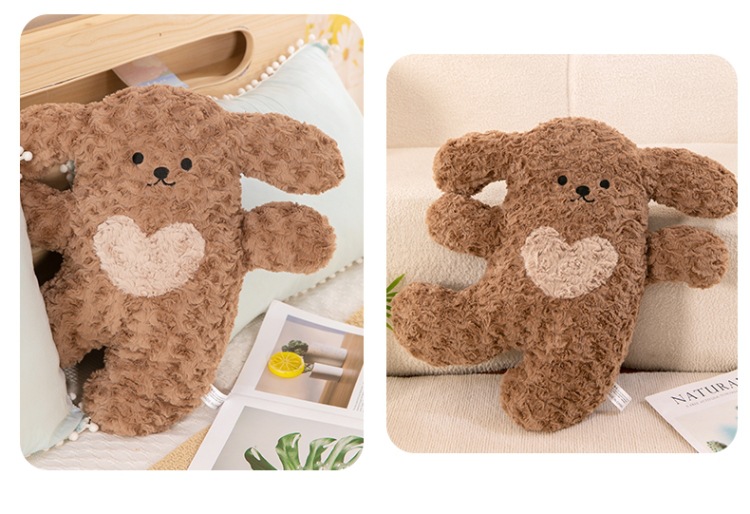 欢乐小狗抱枕可爱柔软靠垫情侣生日礼物毛绒玩具床上小狗抱枕靠垫详情6