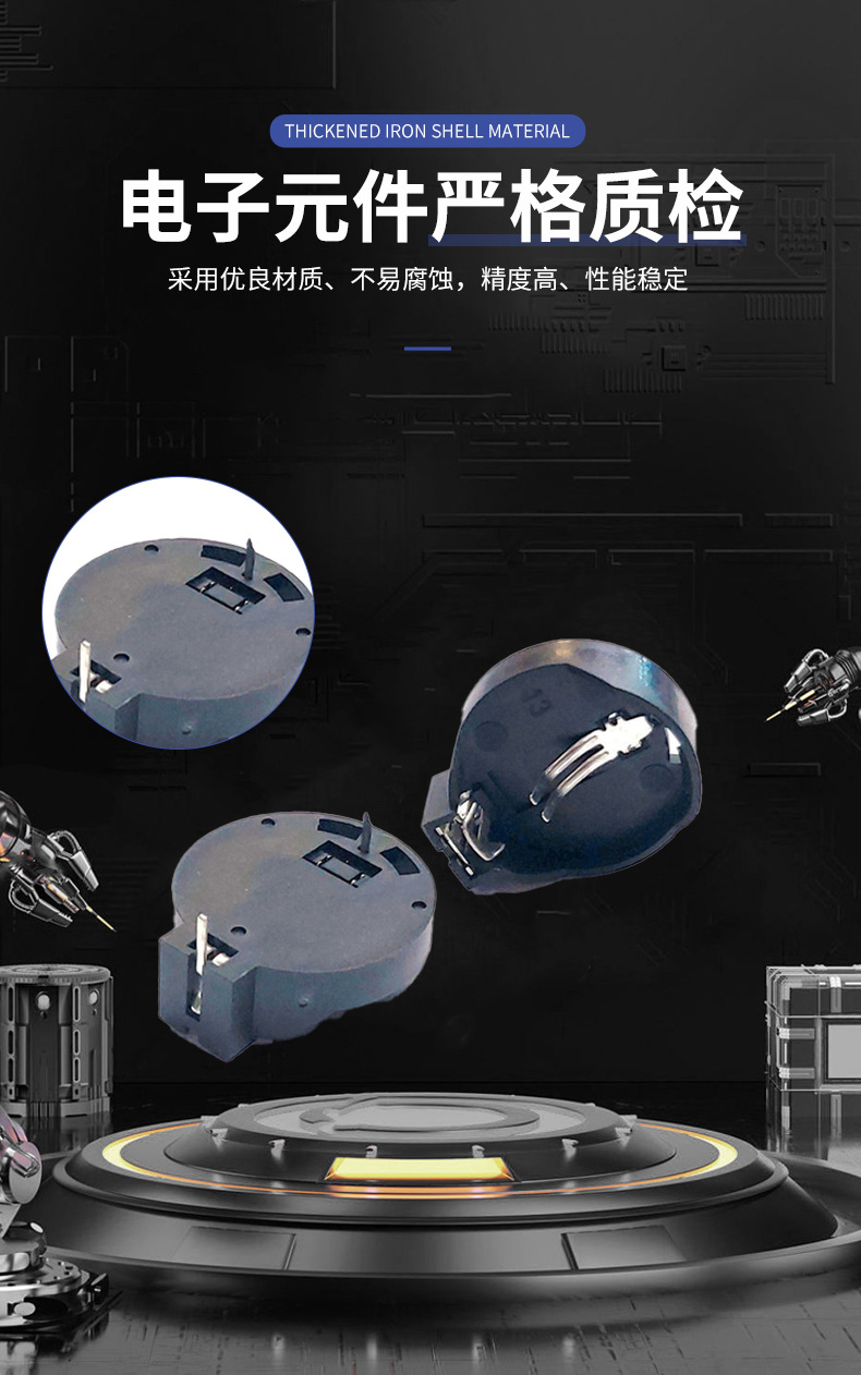 CR2032 battery holder 3V button battery box direct insertion 2032 battery holder CR2032 shell battery button pic 4