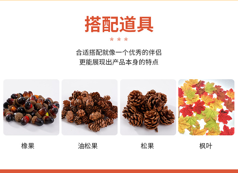 亚马逊现货仿真南瓜万圣节白黄南瓜模型丰收节日装饰工艺品礼品摆件挂件详情20