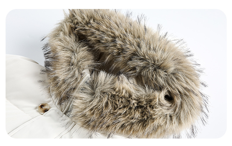 CATTEE美式复古90白鸭绒毛领连帽羽绒服男女冬季防寒保暖短外套潮详情15