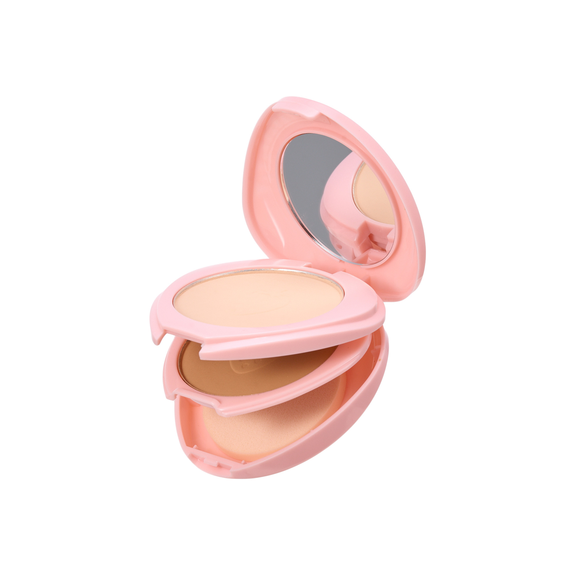 HUDAMOJI pink strawberry three-layer powder compact, a popular cross-border makeup product, features one layer of loose powder and one layer of contouring, which is natural and long-lasting pic 13