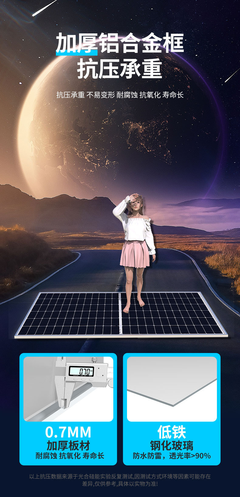 30w太阳能电池板充电板多晶硅玻璃太阳能板18v发电板车载DIY详情6