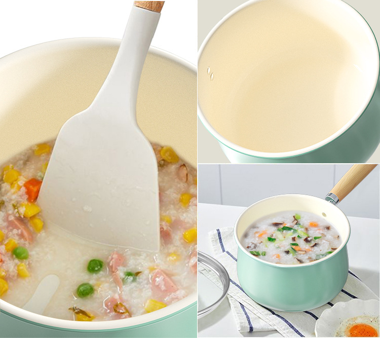 Ceramic small milk pot, household baby food pot, household snow flat pot, ceramic non-stick pot, universal stove, small soup pot pic 6