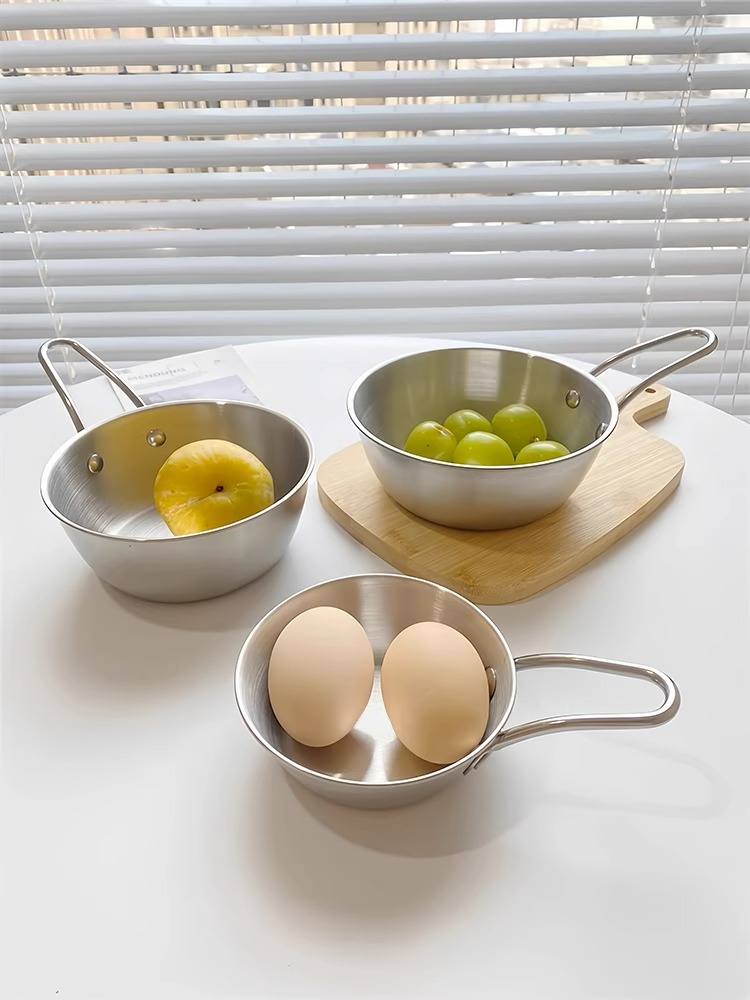 Korean-style ins stainless steel French fries bowl, fried chicken bowl, Western snack bowl with handle, anti-drop, fruit dessert salad bowl pic 7