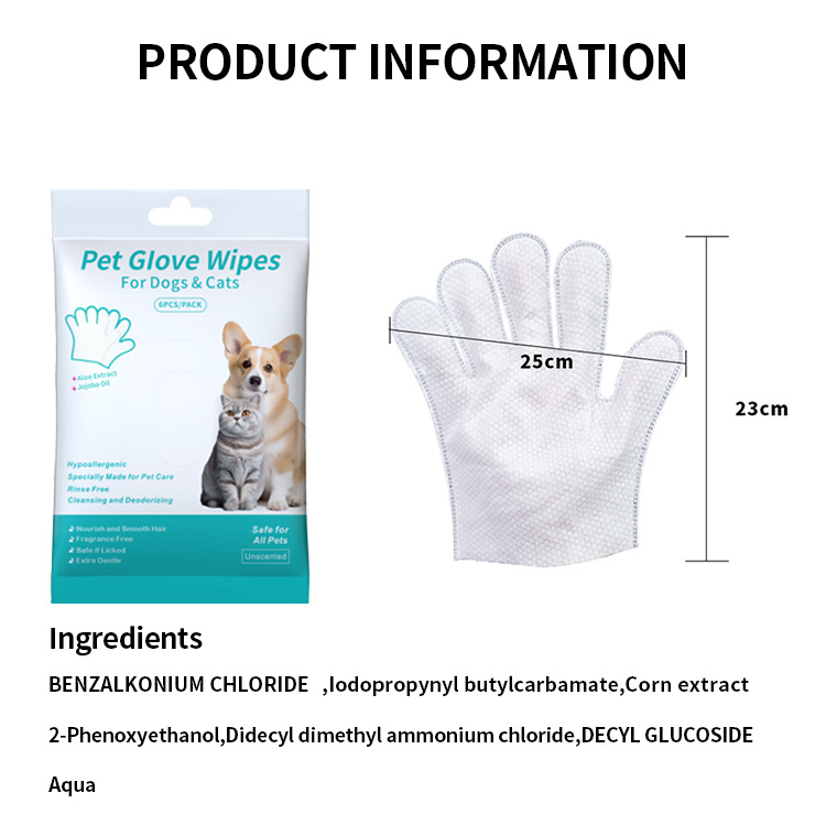 Foreign trade cross-border pet products, pet hand sanitizers, cat and dog bathing, cleaning, dry cleaning, wet wipes, gloves deodorizing pic 11