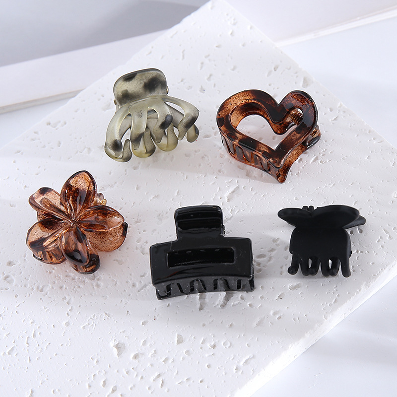 Coffee-colored small hairpin, matte and frosted bangs, hair clipper, small hair clipper for top and side decoration, cross-border hair accessory wholesale pic 8
