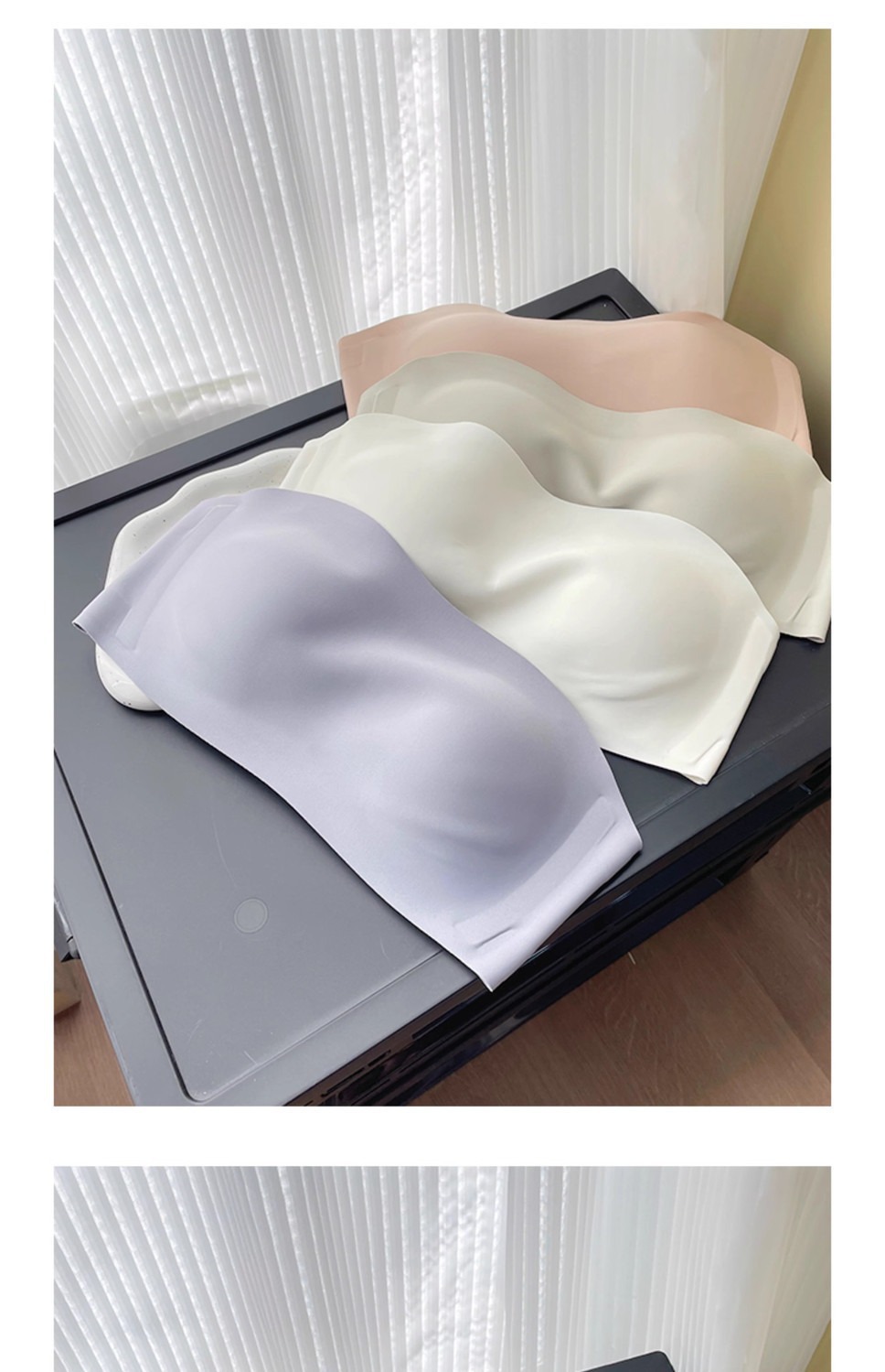 夏季防滑聚拢无痕防滑抹胸式无钢圈透气文胸罩可拆卸肩带内衣少女详情9