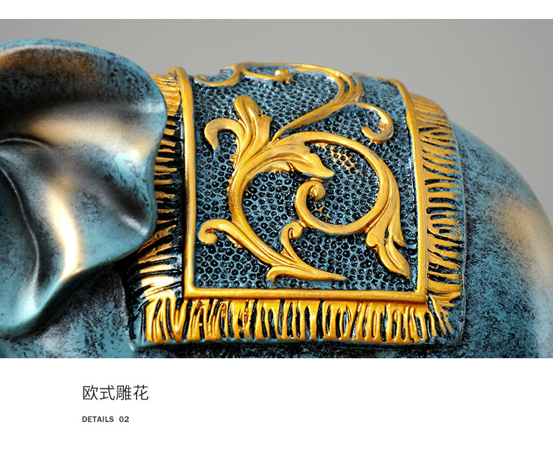 伴手礼情侣大象摆件风水象客厅玄关酒柜工艺品摆设创意家居装饰品详情9