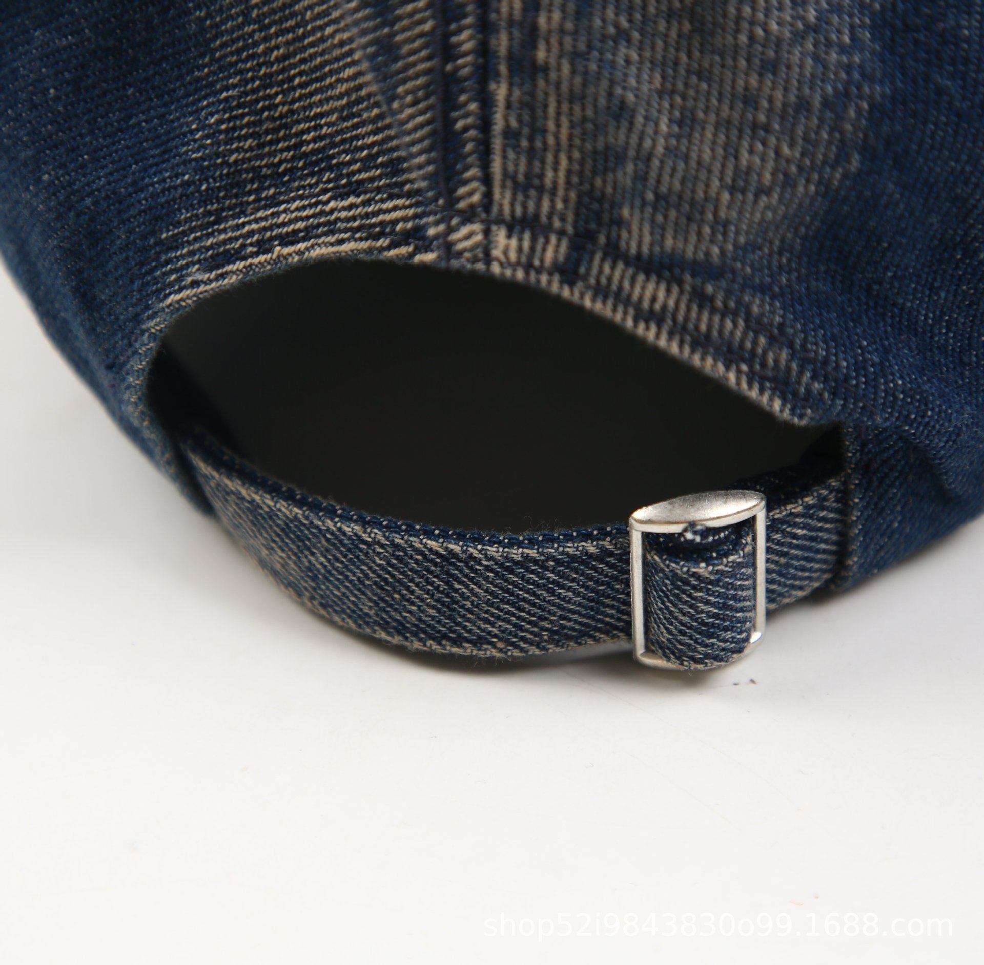 Original design, retro and distressed, ripped denim baseball cap for women, Korean style, versatile and face-enhancing, small sunshade baseball cap for men pic 7