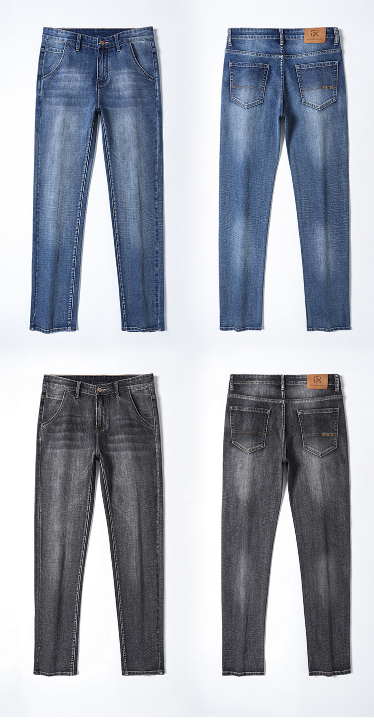 牛仔裤男秋冬商务直筒宽松弹力中青年长裤子男春秋款详情25