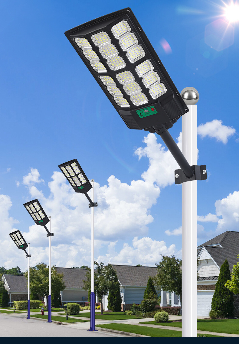 Solar integrated street lamps, high-power light-controlled radar sensor outdoor garden lamps, household environmentally friendly and energy-saving solar lamps pic 1