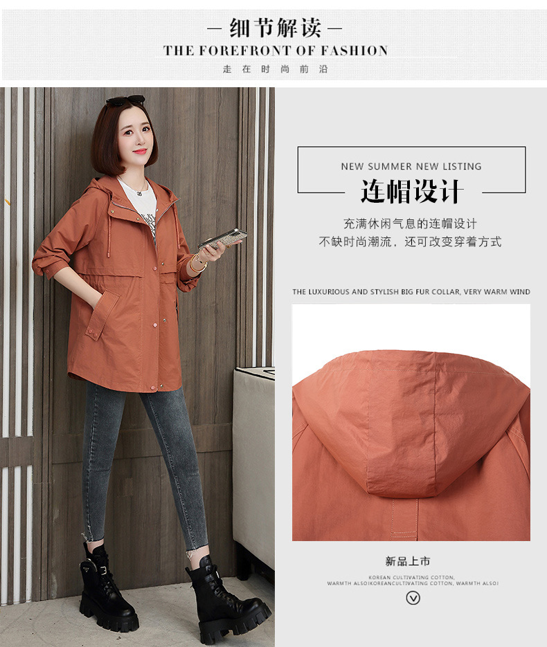 小香风中长款风衣女士2024春秋新款宽松休闲洋气百搭工装外套大码详情9