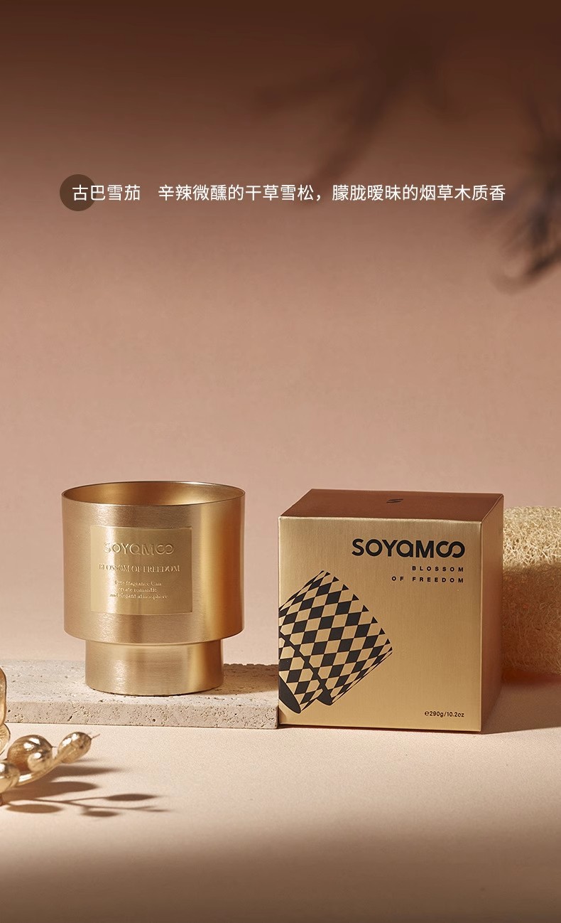 轻奢金属杯香薰蜡烛家居摆件无烟大豆蜡香氛高级氛围感伴手小礼物详情5