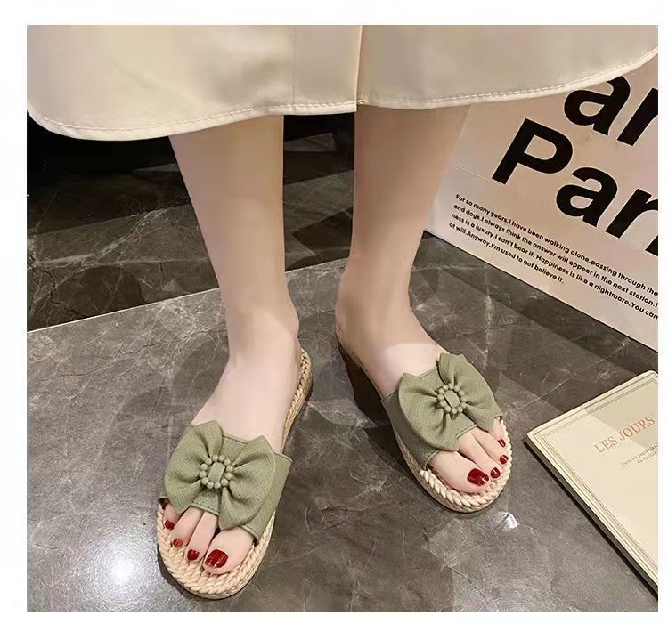 拖鞋女夏季外穿时尚防滑防臭耐磨轻便百搭ins蝴蝶结韩版批发详情21