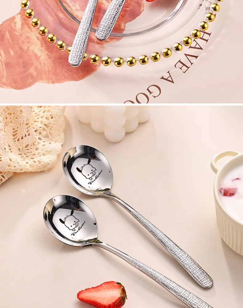 316 stainless steel spoon, household long-handled high-end spoon, exquisite dining spoon, food-grade deepened soup spoon pic 17