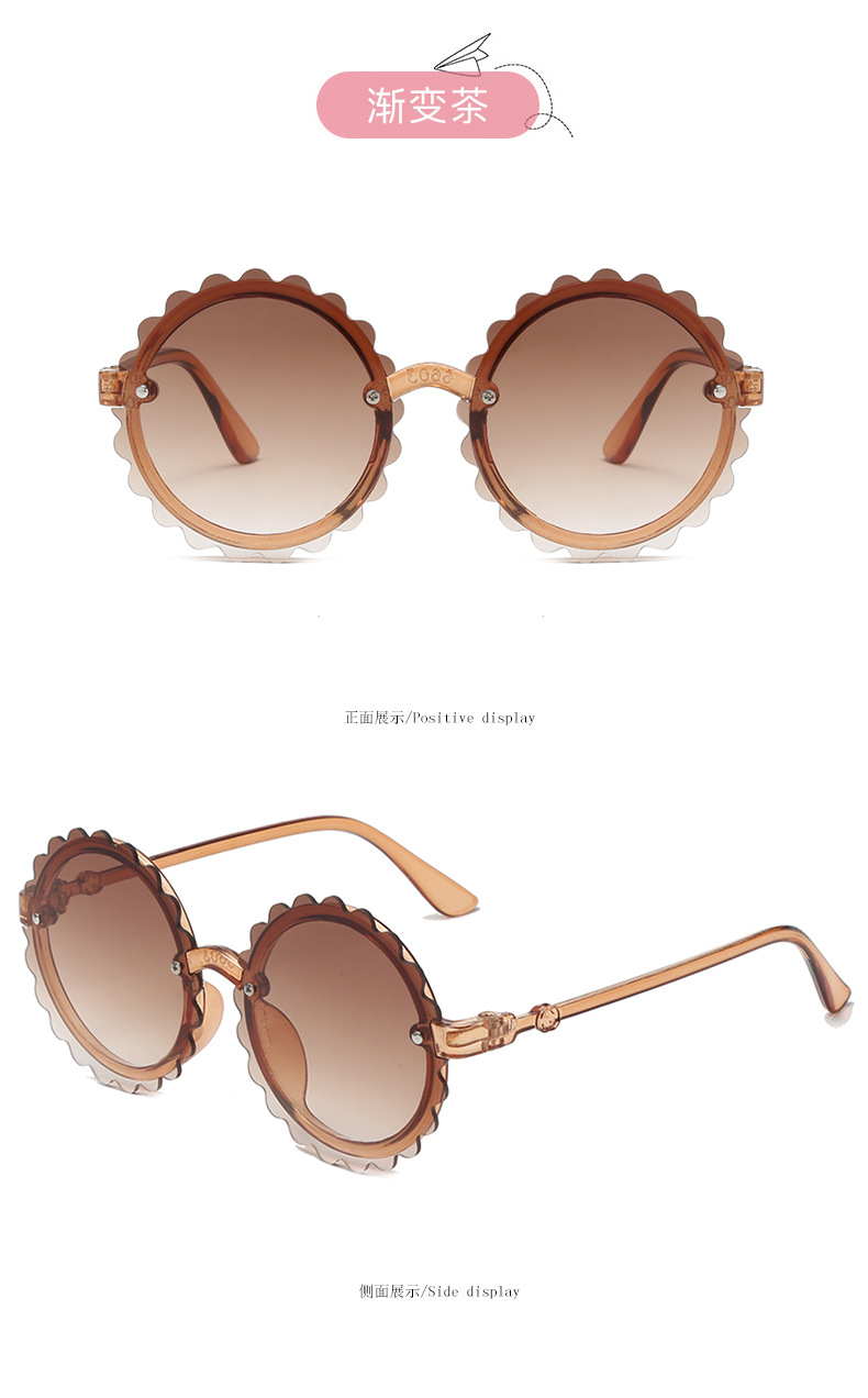 Nuevo estilo retro moda girasol sin marco niños sol jaleas color lindo niño decoración gafas de sol gafas de personalidad pic 13