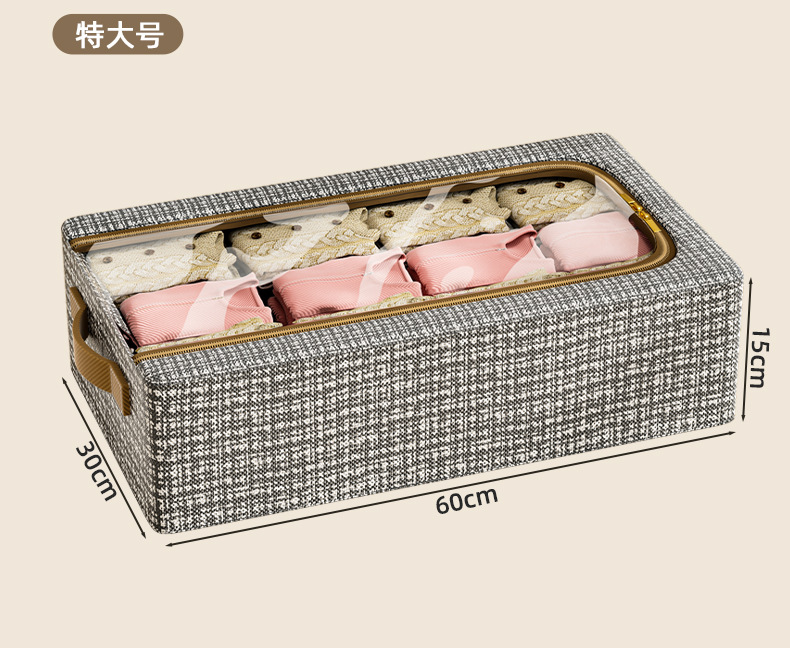 家用免安装鞋子收纳盒透明鞋靴收纳箱钢架可折叠床底收纳防尘鞋盒详情18
