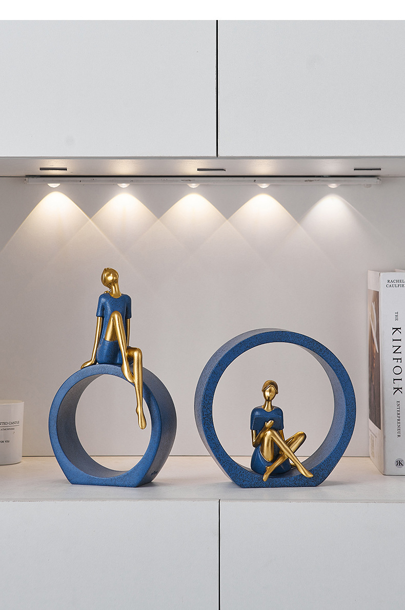 哇屋原创设计现代人物摆件样板房装饰品艺术客厅家居玄关电视柜女详情4