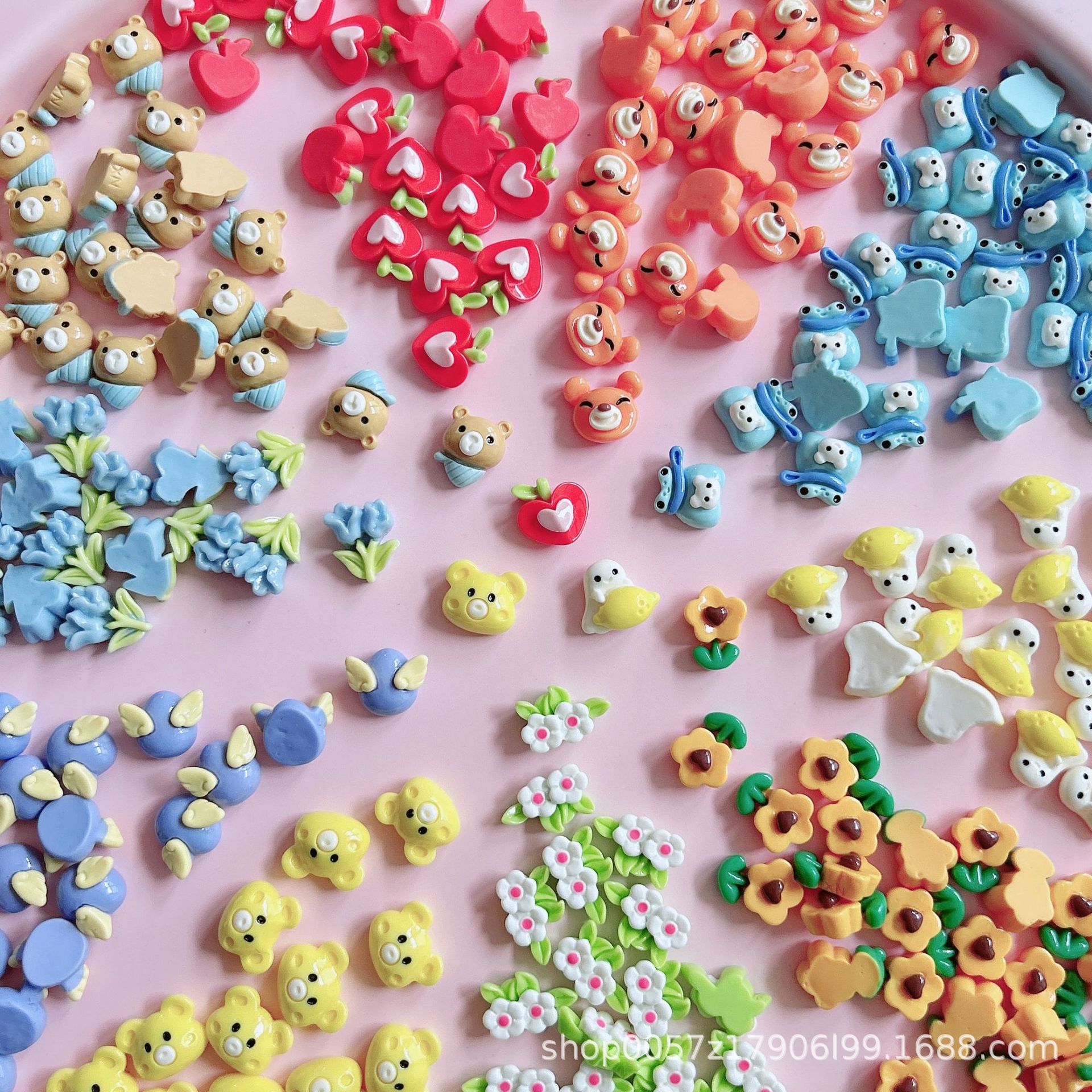 XN Cute mini bear hair flower lucky bag accessories, handcrafted small decorative materials and accessories pic 9
