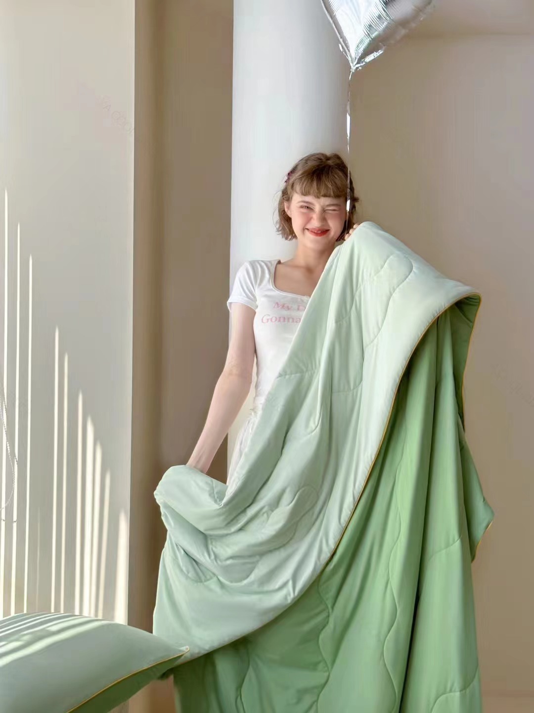 2025 Latest COOL DUCK Summer Quilt 180-gram soft single and Double soy plain air-conditioned quilt pic 16