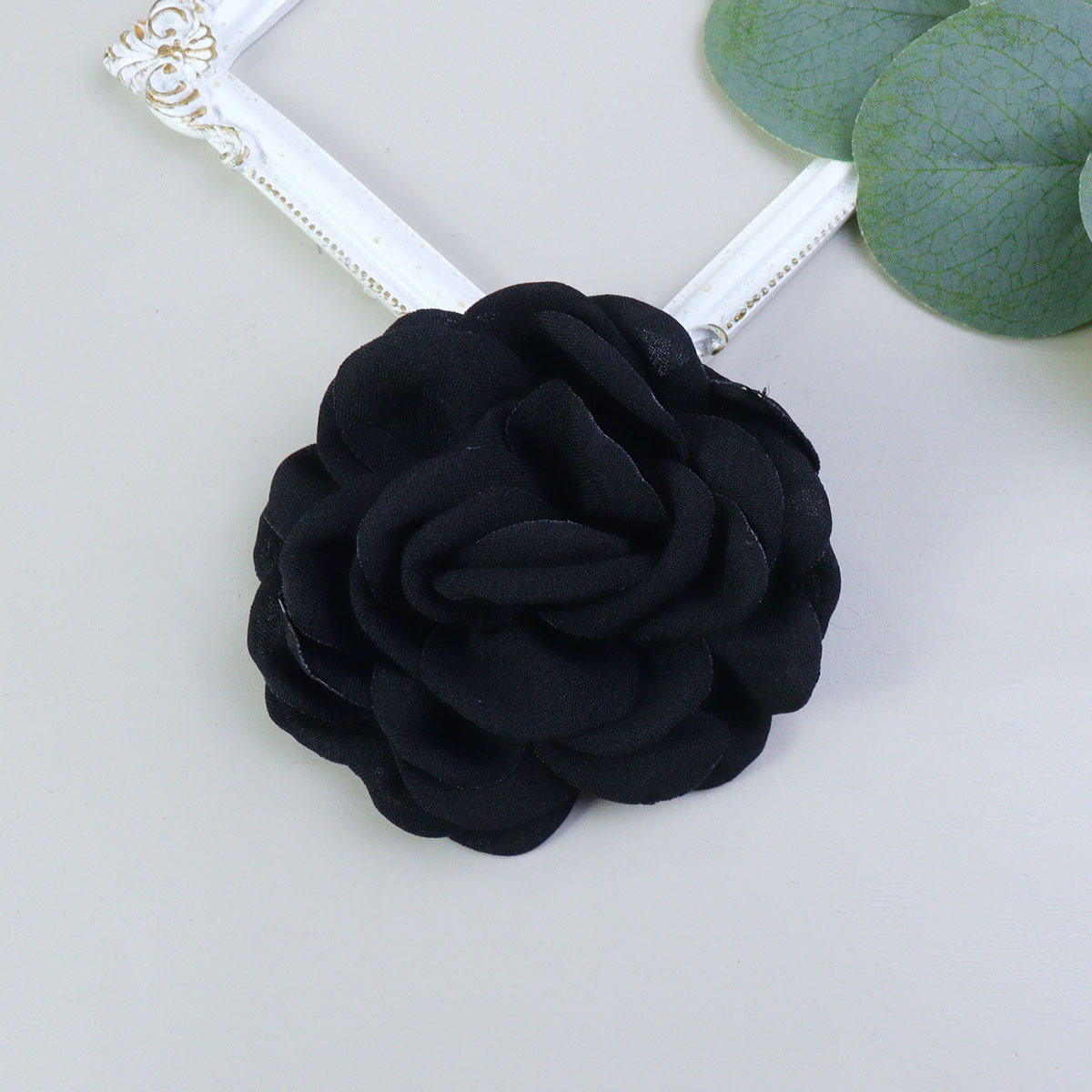 麻布花caro同款玫瑰花立体山茶花服装辅料DIY头花手机壳配饰百搭详情20