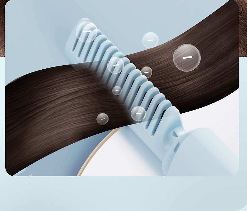 Portable wireless hair straightening comb, dual-purpose travel charging hair straightening device, mini hair styling comb, internal curling comb pic 10