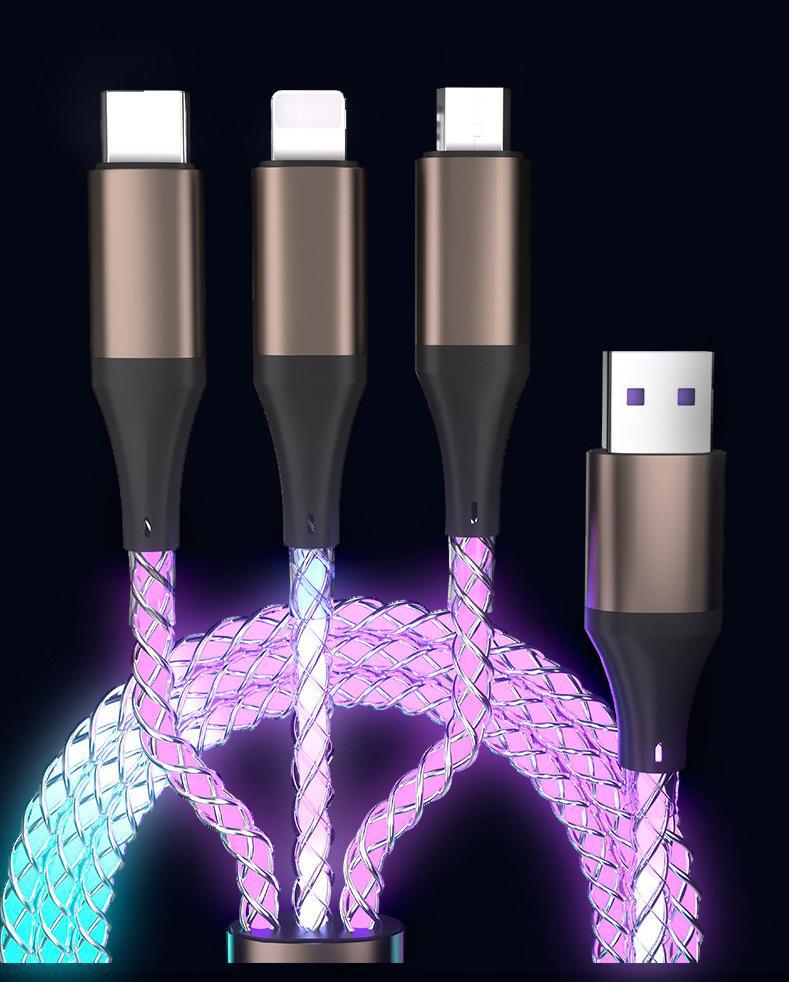 数据线炫彩RGB一拖三流光66w车载呼吸灯线渐变超级快充手机充电线详情31