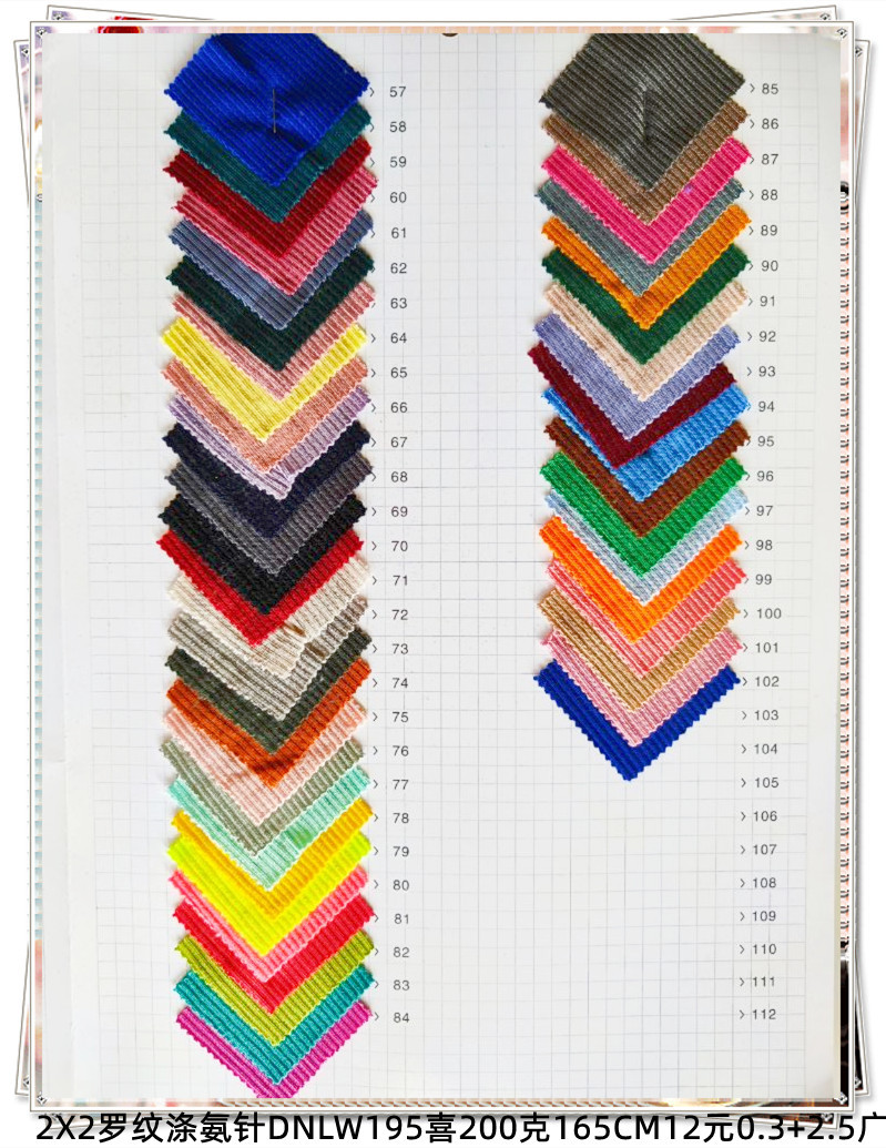 Polyester and ammonia ribbed fabric in stock: 1X1 ribbed, 2X2 textured, 5X2 ribbed, 4X3, 2X1, 8X5, 8X3, 8X4 elastic stripes pic 19
