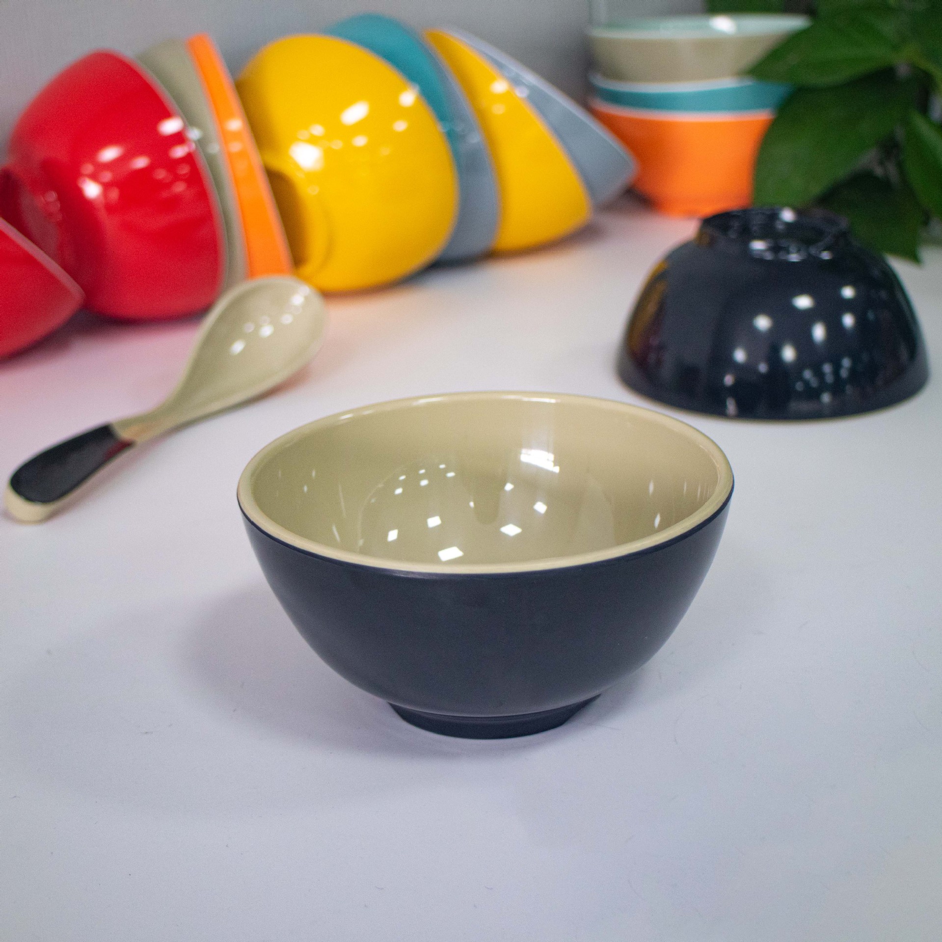 Wholesale of A5 melamine tableware, two-color conical bowls, commercial noodle bowls, spicy hot pot bowls, round ramen bowls, and special bowls for noodle restaurants pic 39