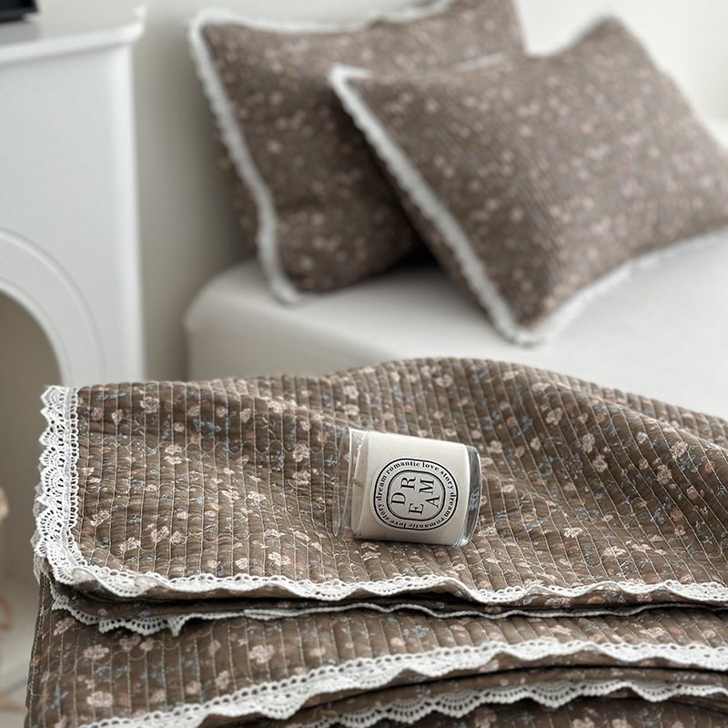Lisa series, a three-piece set of all-cotton high-temperature sand-washed cotton bed cover, is skin-friendly, breathable and suitable for all seasons pic 56