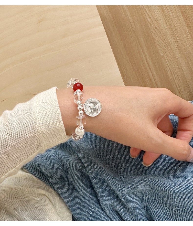 白水晶手链合集女啥25纯银手工手串 小清新百搭时髦叠戴款首饰详情20
