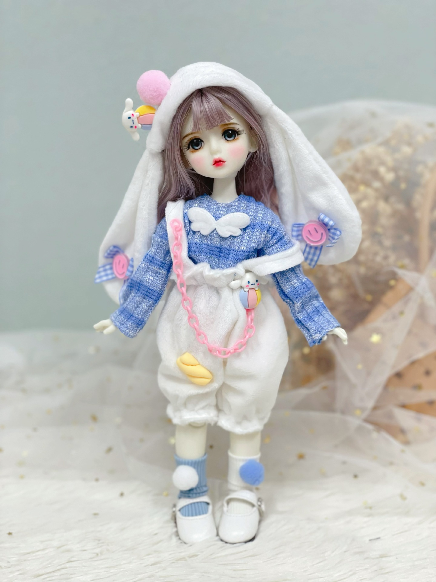 6 points bjd doll dress-up clothes, 30 cm doll set dress, autumn and winter outfits, Lolita jk maid dress pic 55