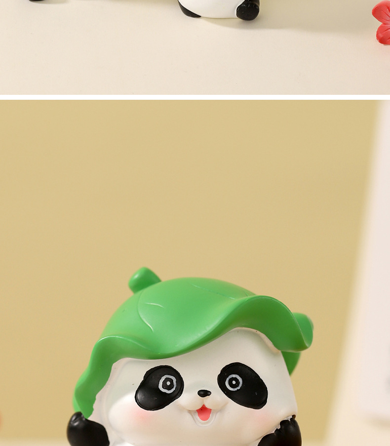 萌趣熊猫迷你摆件治愈系可爱办公室桌面装饰汽车内饰礼品批发工厂详情2