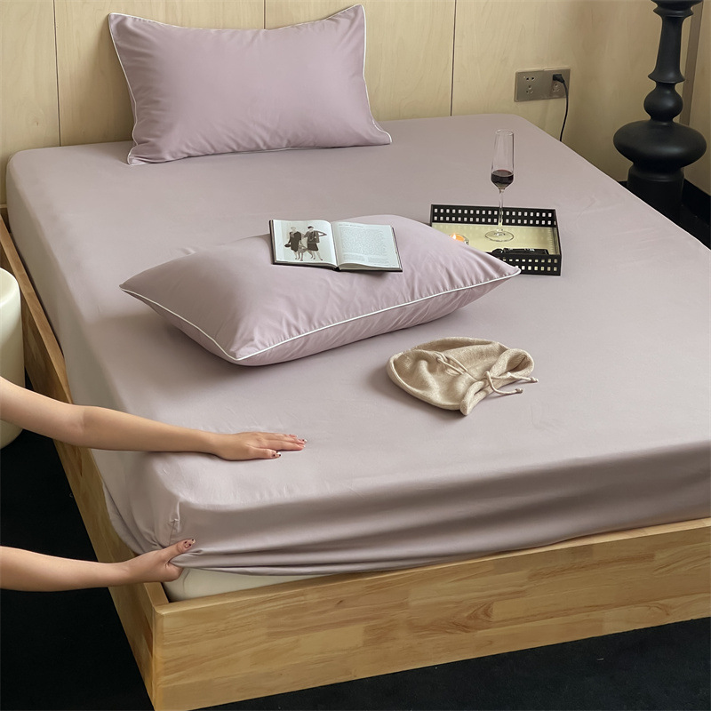 Long-staple cotton single item, all-cotton brushed quilt cover bed, simple pigment color pure cotton autumn and winter 1.8m bedding pic 149
