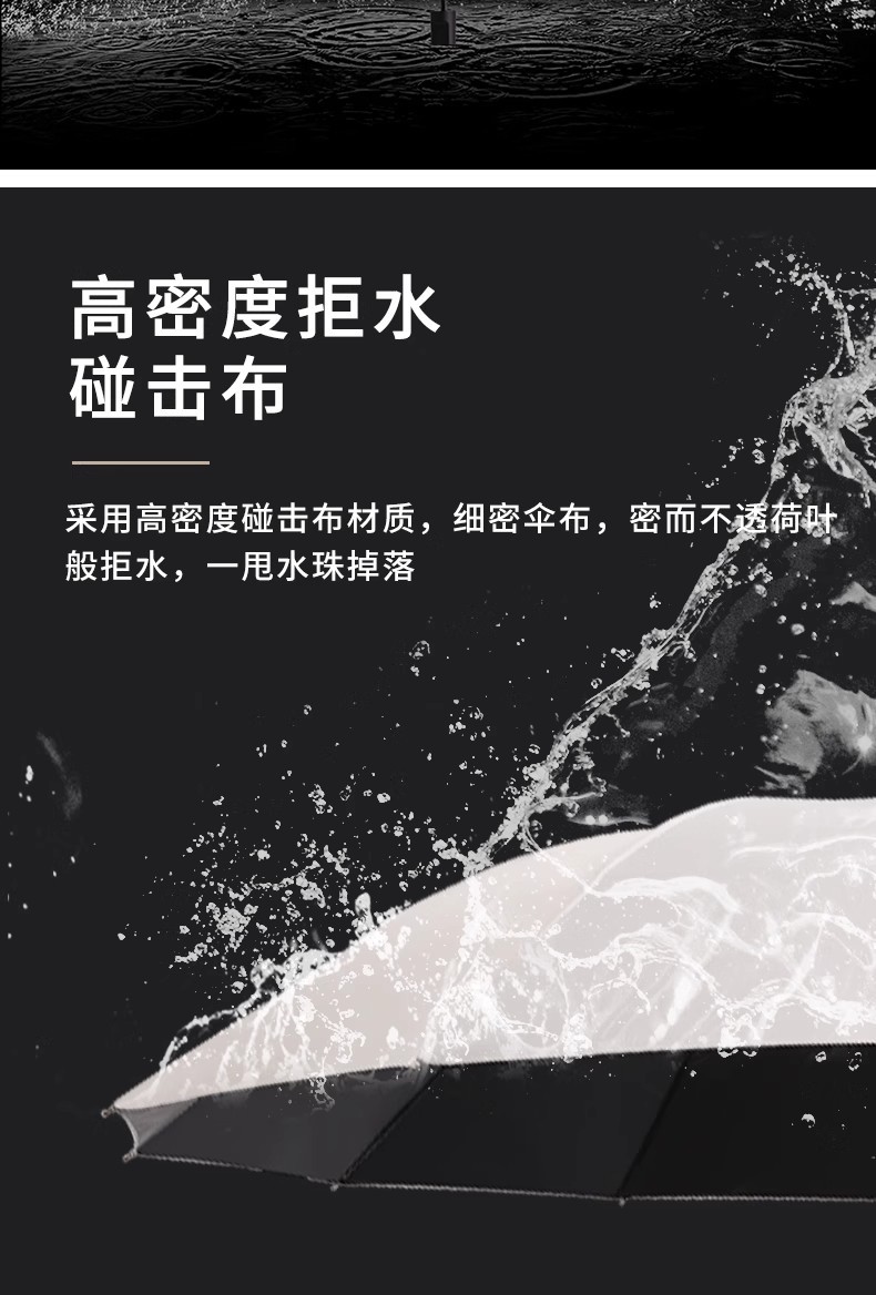 加固大号晴雨伞男女防风防水便携双人折叠伞学生加大批发黑胶款详情6