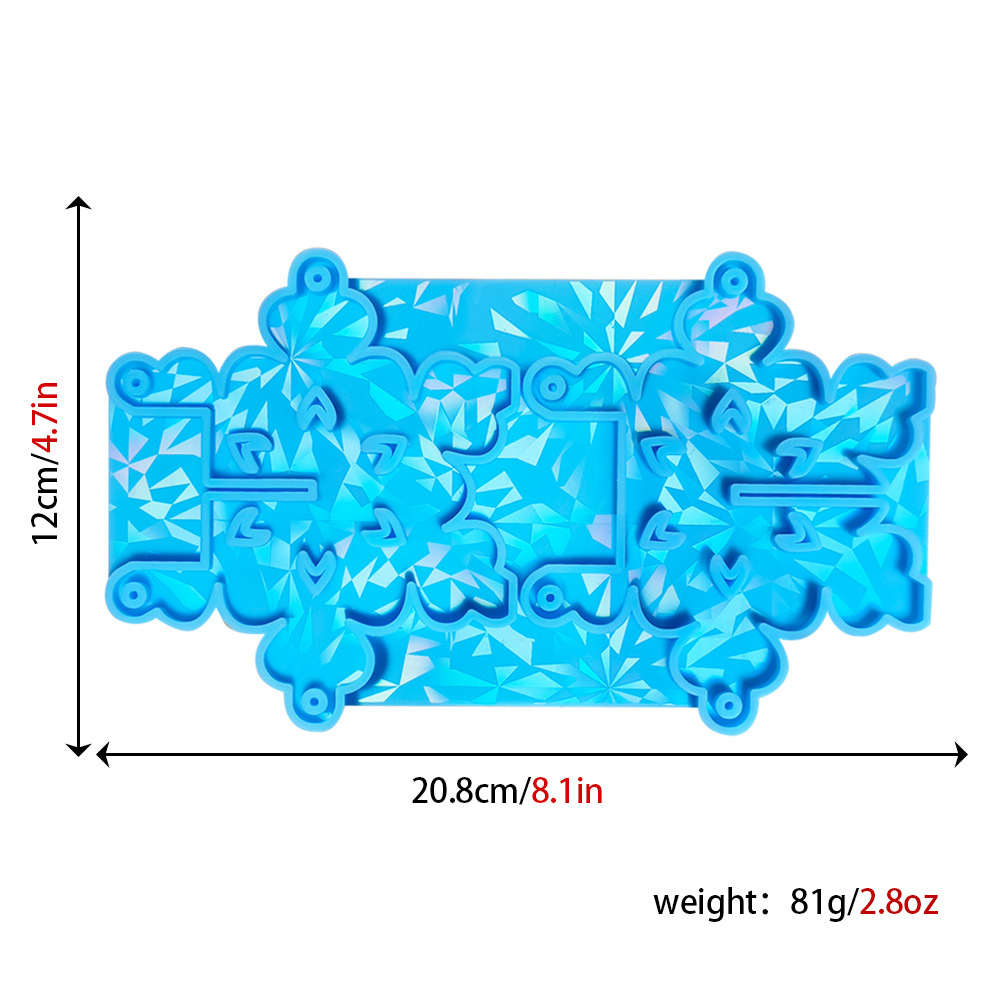 雪花烛台插件摆件房间装饰全息滴胶模具diy石膏滴胶硅胶模具详情5