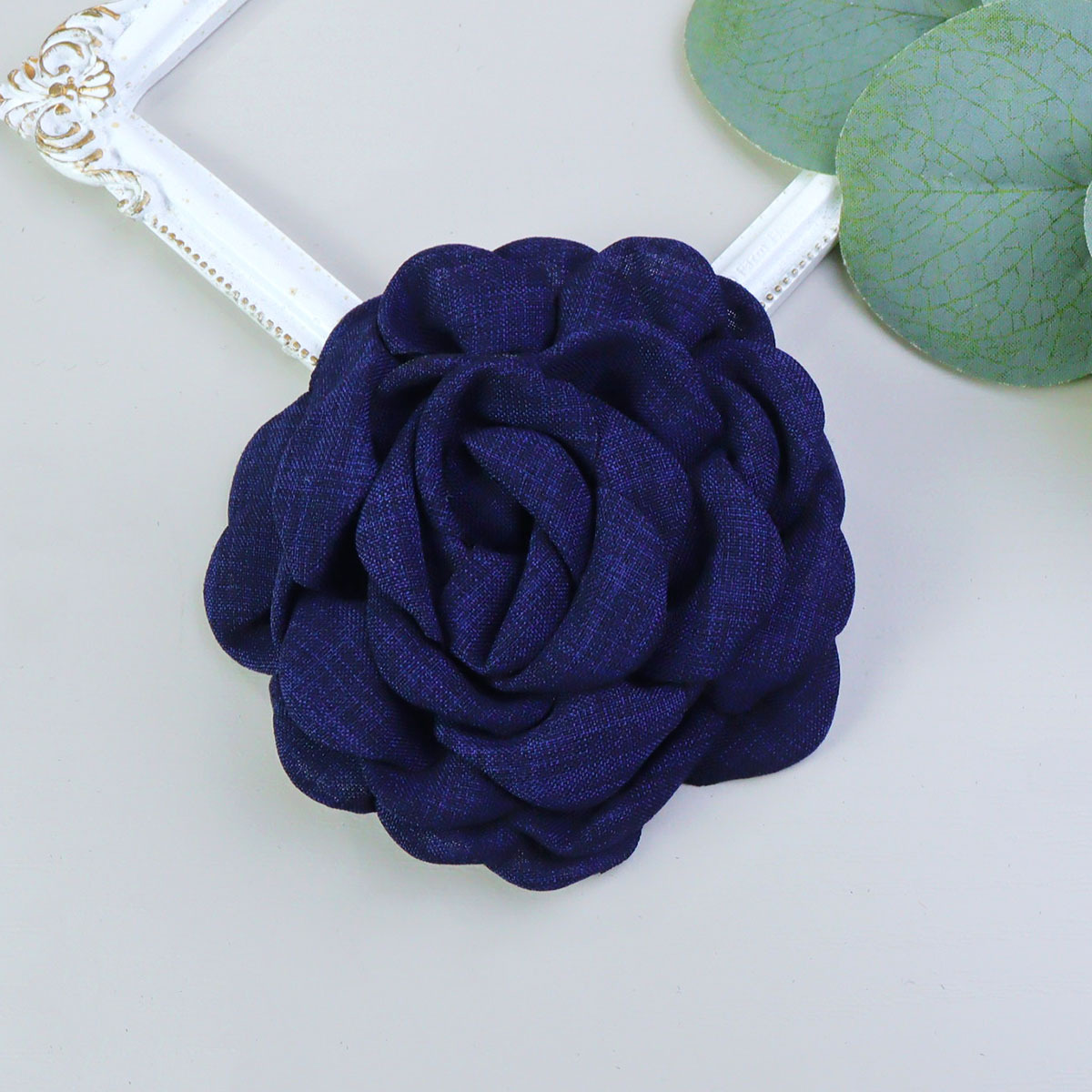 麻布花caro同款玫瑰花立体山茶花服装辅料DIY头花手机壳配饰百搭详情7