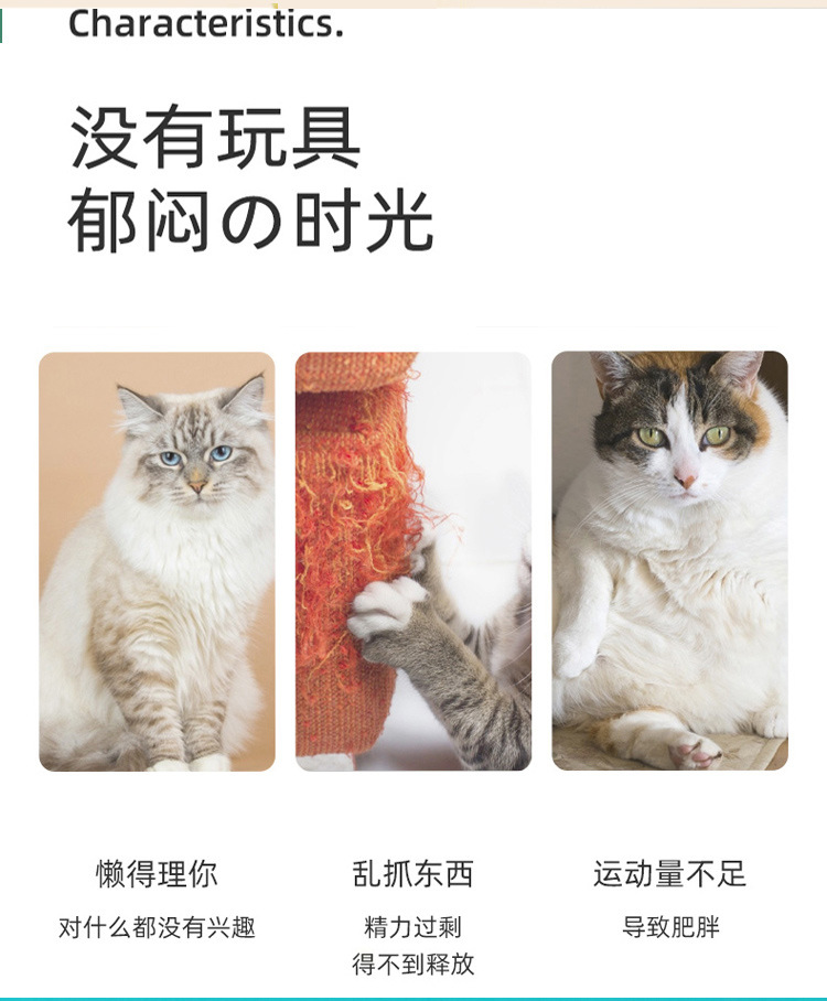 Hanging cat toys, door-hanging cat toys, biting elastic rope cat toys, feather cat toys, pet supplies pic 9