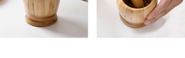 1F13 bamboo garlic mashing jar, kitchen garlic mashing machine, mortar, household small tools, garlic press, large ginger mashing machine, garlic puree machine pic 8