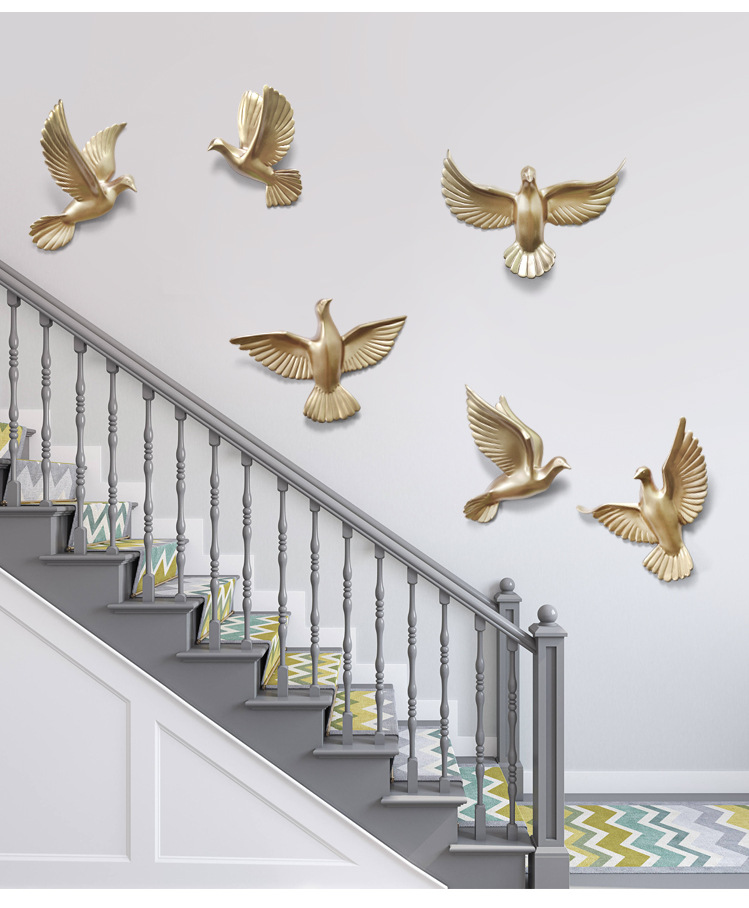 Cross-border supply of pigeon wall decorations, resin handicrafts, living room TV background wall decorations, soft furnishings, wall hangings pic 14