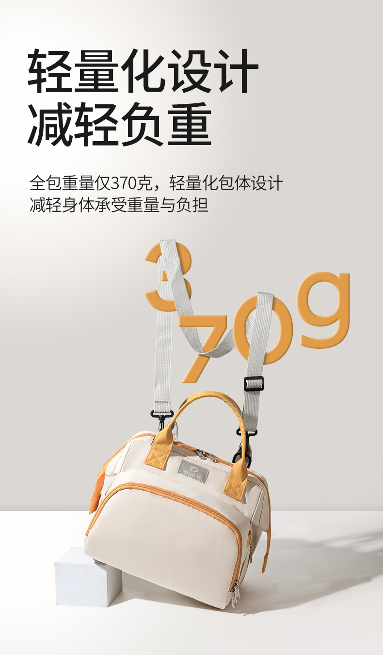 新款大容量外出母婴妈咪包女手提马卡龙背包可收纳耐磨奶瓶保温包详情9