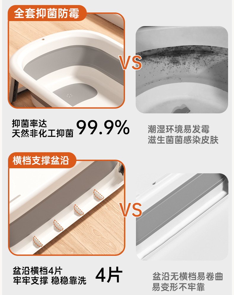 Xiaomuma baby bath tub, baby bath tub, foldable, sitting and lying, large household bath tub, one-piece delivery pic 6