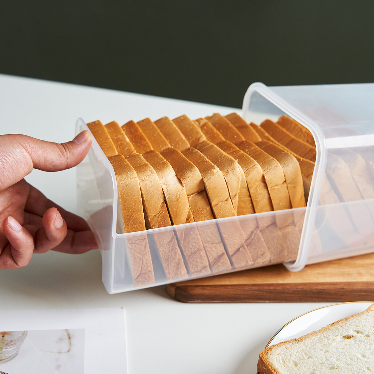 Amazon bread and toast storage box, fresh-keeping box, bread and toast storage box, bread storage distribution box, sealed jar pic 8