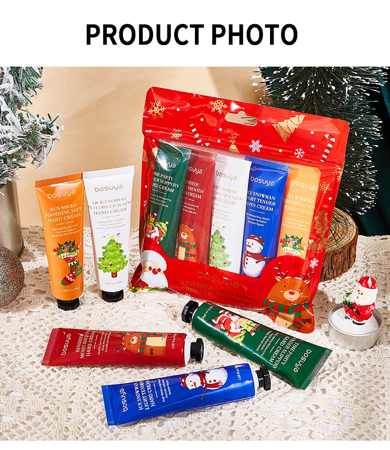 【跨境专供】bosuya圣诞护手霜滋润保湿补水秋冬防干裂护手霜批发详情16