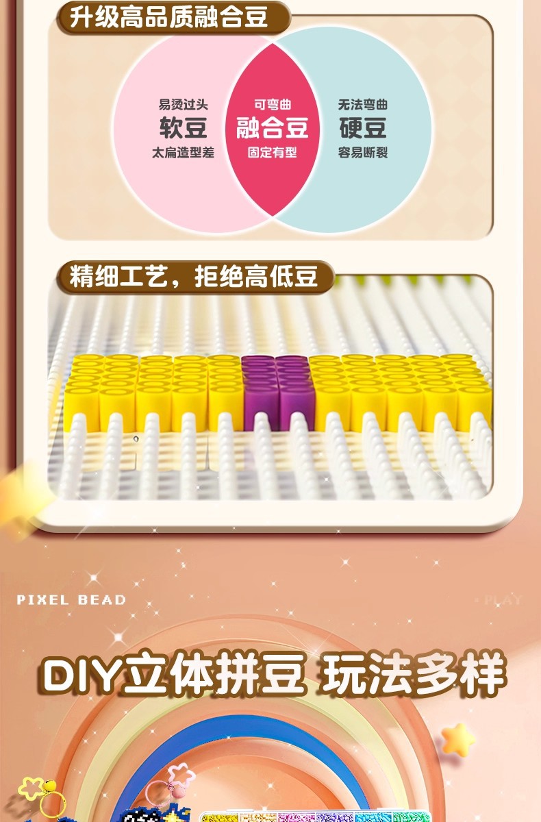 A complete set of pinduoduo material package, 2.6mm pinduoduo fusion Pinduoduo box, 240-color mard full-color tool set pic 3