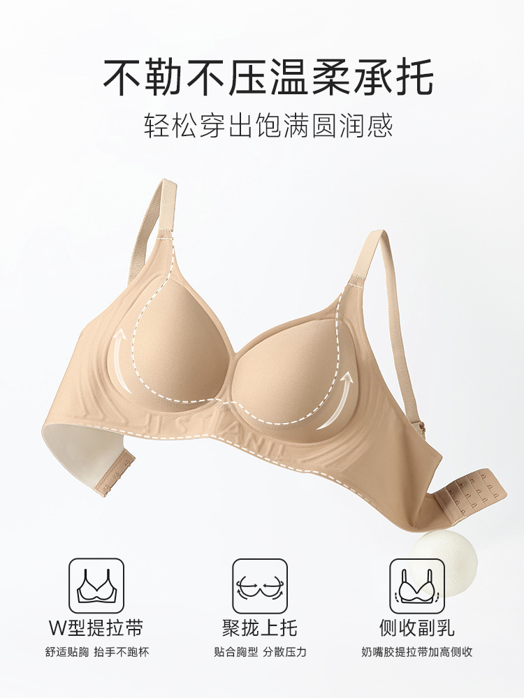 裸感普拉提无痕内衣女士软支撑小胸聚拢显大侧收副乳防下垂服装模特展示道具详情7