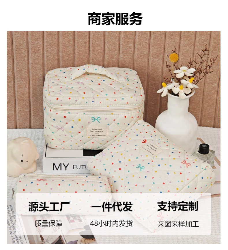 跨境新款化妆包女大容量轻携手提化妆品收纳包洗漱包可爱图案包包详情7